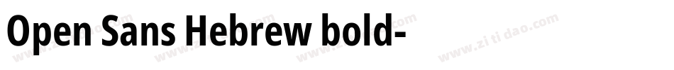 Open Sans Hebrew bold字体转换